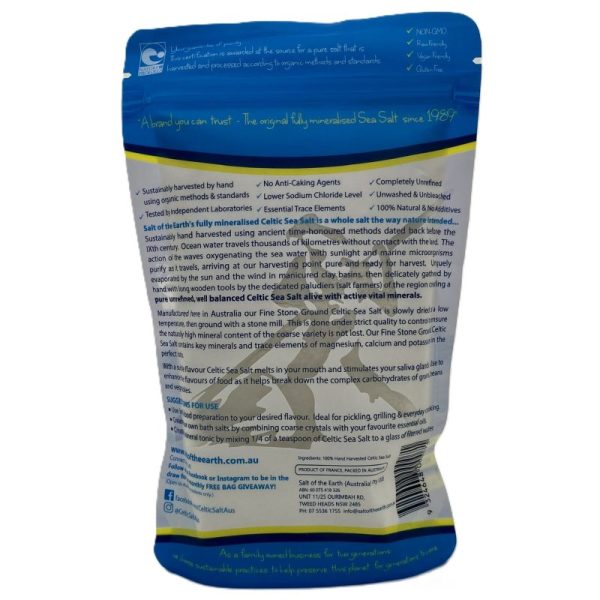 SALT OF THE EARTH Celtic Sea Salt Fine 250g - Image 2
